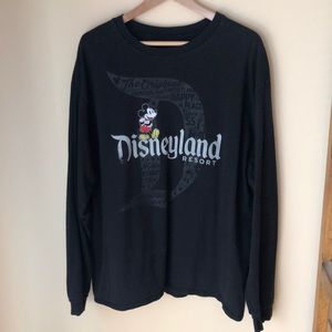 Disney Black Long Sleeve Mickey Mouse Top